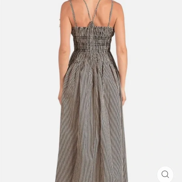 ELAN black and tan striped dress - Picture 3 of 4